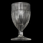 Lot 6 verres à digestif bistrot épais blancs à pied anciens