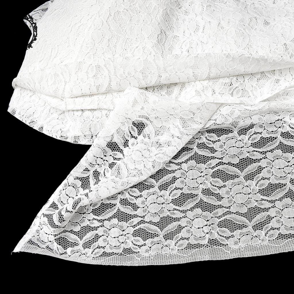 Magnifique rideau voilage dentelle fleurie blanc romantique