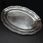 Plateau serviteur métal et 4 compartiments cristal pour apéritif