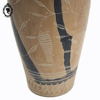 Pot grec jarre urne grecque avec couvercle en terre cuite argile