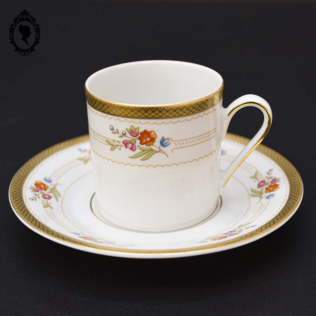 Service à café 8 tasses cafetière pots W Winterling Kirchenlamitz Germany Bavaria fleuri or vintage ancien