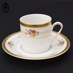 Service à café 8 tasses cafetière pots W Winterling Kirchenlamitz Germany Bavaria fleuri or vintage ancien