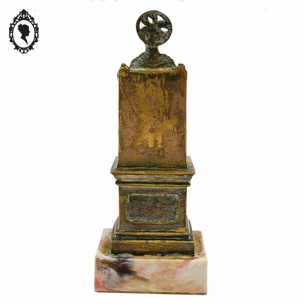Statuette figurine ancienne religieuse St Pierre en laiton H 16 cm ancien vintage