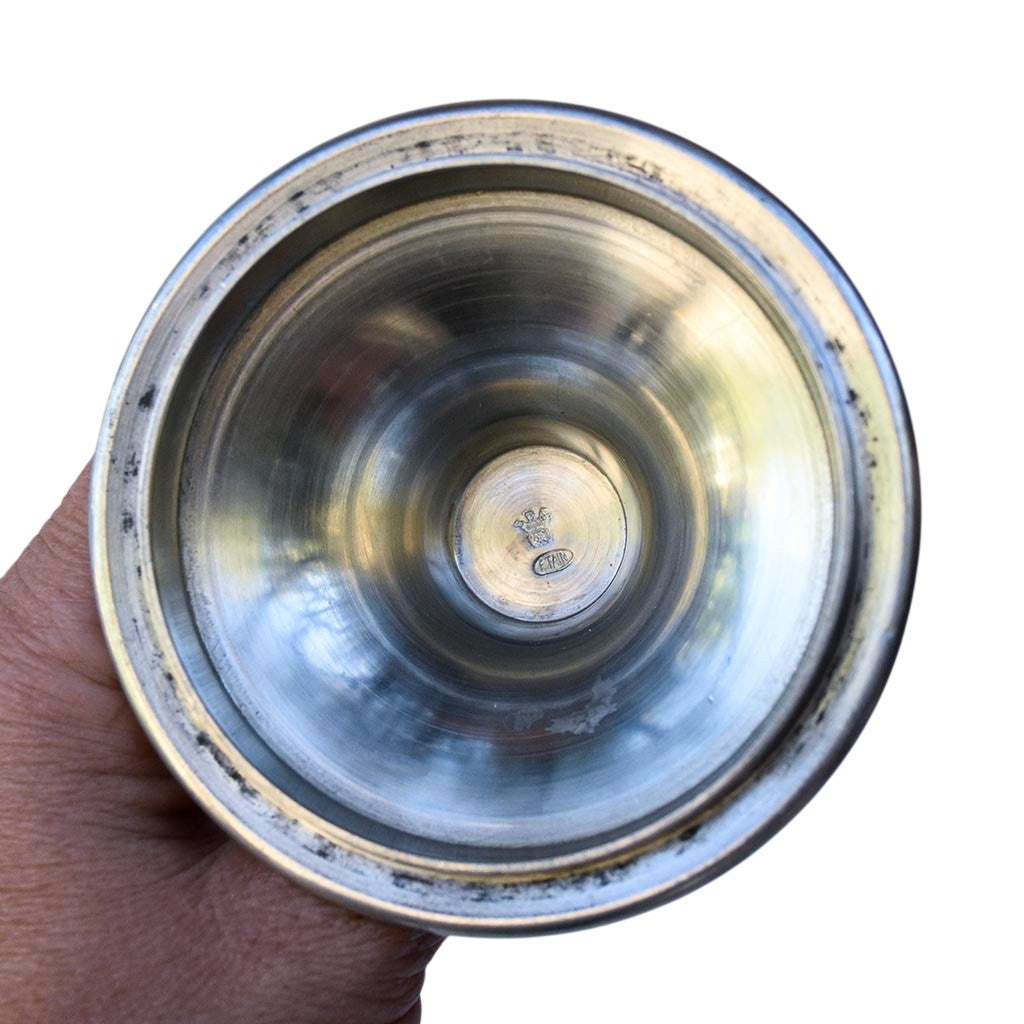 Duo de pots décoratifs bonbonnières verre mat rosé avec couvercle en étain vintage