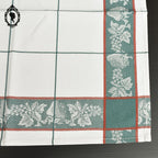 Lot 12 serviettes de table ou petits torchons à grands carreaux vert rouge blanc frise vintage Neuf