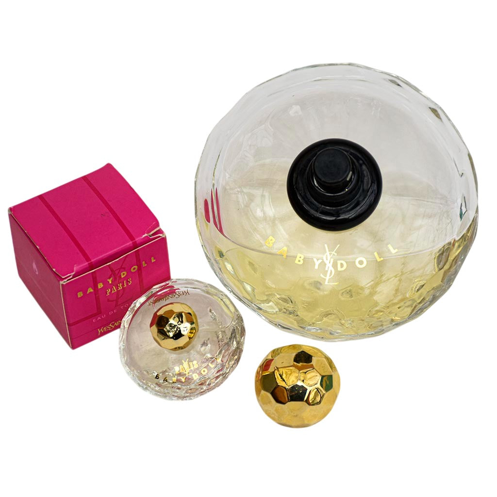Lot Baby Doll Paris Yves Saint Laurent – Vaporisateur 100 ml entamé et miniature EDT 7,5 ml avec boîte