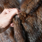 Manteau en fourrure véritable marron Taille 3840 vison ancien vintage