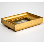 Petit cadre doré à la feuille d’or – Portrait de femme – 15,2 × 13,2 cm
