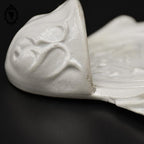 Bénitier Christ Art nouveau en porcelaine blanc HB Choisy ancien
