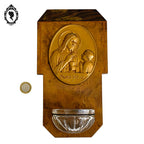 Bénitier christ Panis Vitaé en bois vintage