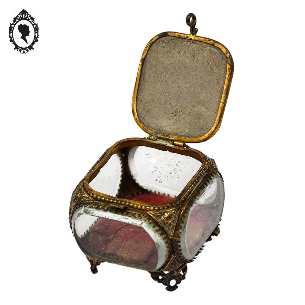 Boite à bijoux coffret 5 verres biseautés Napoléon III Le Caire ancien