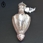Boule de noël en verre argent mercurisé rose Braxton shabby chic