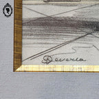 Cadre illustration lithographie Deveria encadré Les heures de la Parisienne H 43 x 37 cm