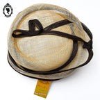 Chic Chapeau femme cérémonie beige marron JOA NELL sisal paille NEUF Taille M ou 56 cm