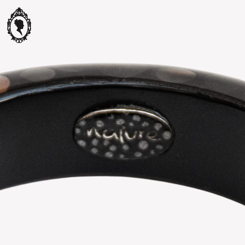 Chic bracelet jonc gris à poids de nacre rigide Nature