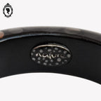 Chic bracelet jonc gris à poids de nacre rigide Nature