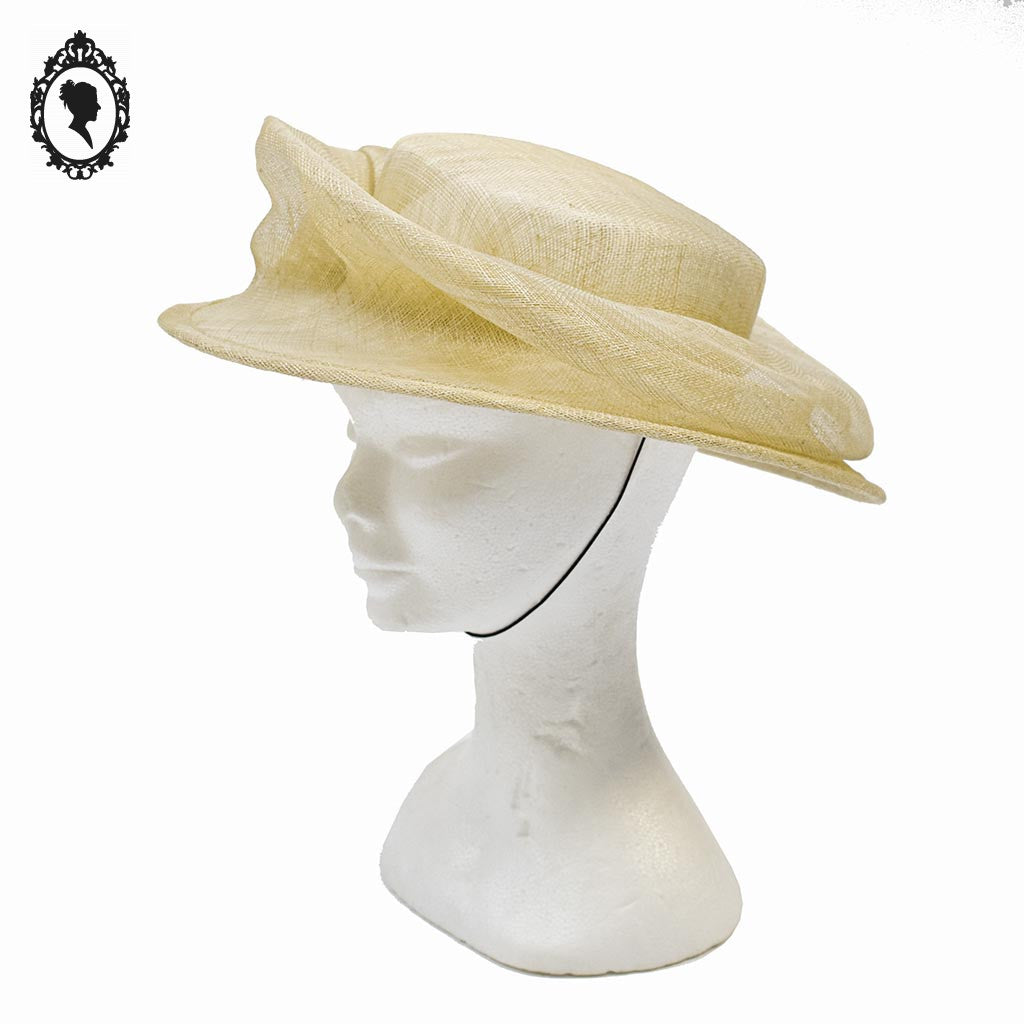 Chic chapeau femme fille cérémonie beige Joa Nell NEUF 54 cm Taille S Neuf