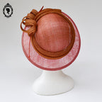 Chic chapeau fille enfant cérémonie rose orange 55 cm Taille S Neuf