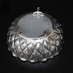 Coupelle coupe petit plat sur pied trépied métal argenté festonné