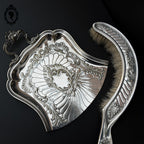 Ensemble pelle et brosse ramasse miettes en métal argenté ancien