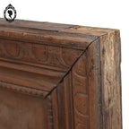Grand cadre rectangulaire intérieur ovale bois sculpté vide 53 x 65 cm ancien
