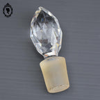 Jolie carafe ou flacon verre bouchon en pointe diamant ancienne