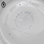 Lot 2 bols calottes rond fleuri en tôle fer émaillé vintage rétro D 14 cm