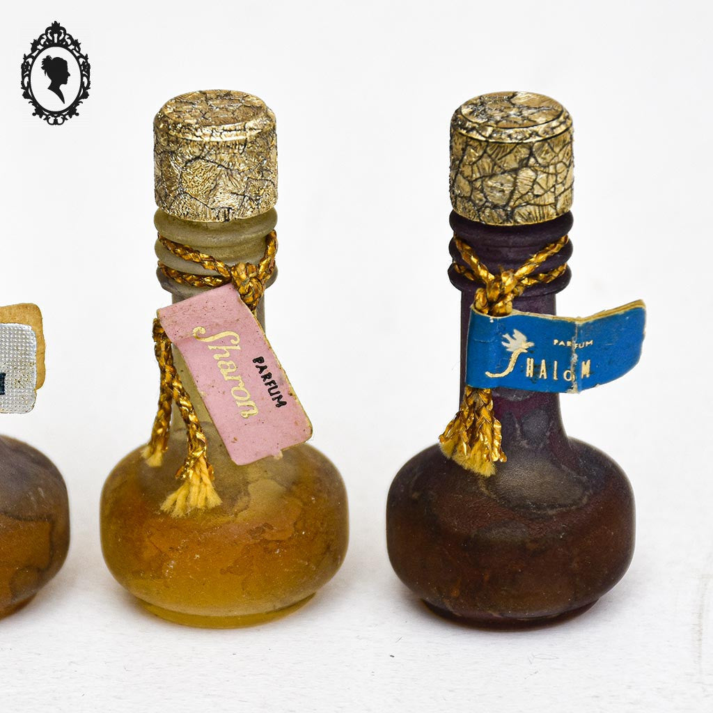 Lot 5 miniatures vintages anciennes de parfum Judith Muller