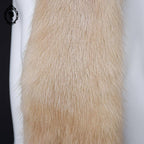 Magnifique écharpe véritable fourrure vison beige clair vintage ancien