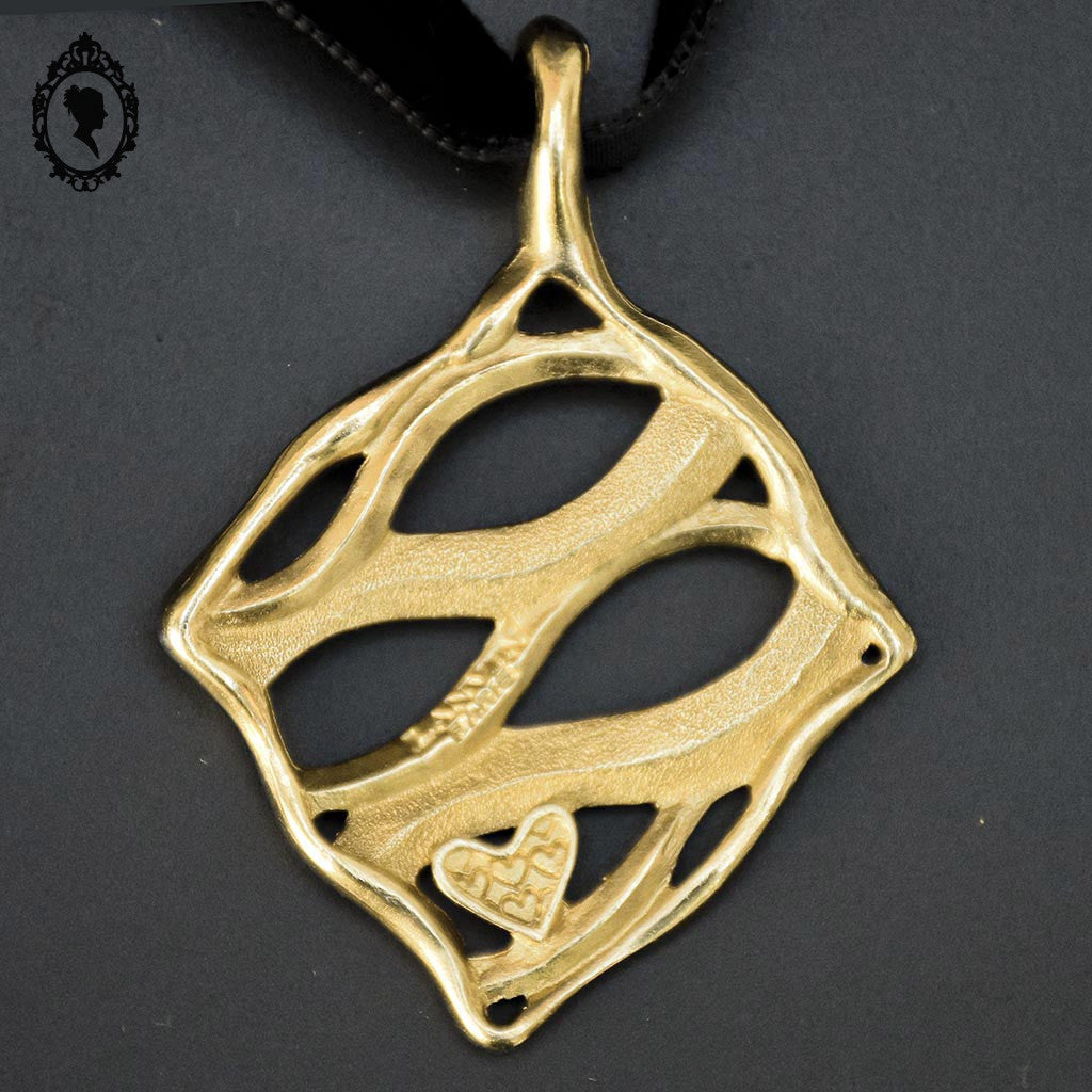 Pendentif Lanvin Paris doré bijoux vintage