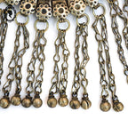 Pendentif collier ethnique métal antique H 16 cm nomade vintage ancien
