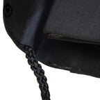 Sac à main pochette tissu noir femme chic vintage soirée