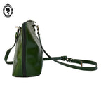 Sac bandoulière cuir vert Italie femme vintage