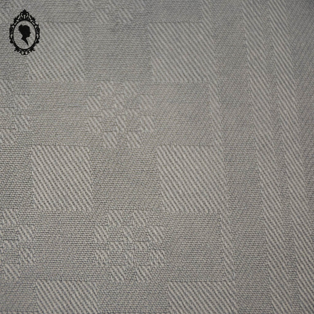 Service 10 serviettes de table anciennes damassées gris anthracite sans monogramme