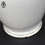 Service 12 tasses à café ou thé pot théière sucrier porcelaine S.E.R. Sélection France blanc doré