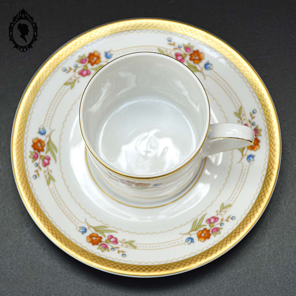 Service à café 8 tasses cafetière pots W Winterling Kirchenlamitz Germany Bavaria fleuri or vintage ancien