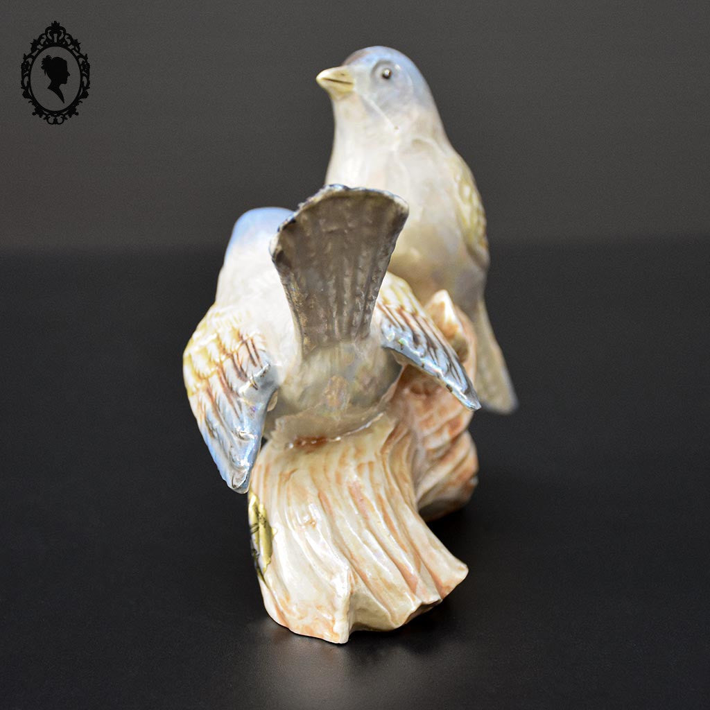 Statue figurine 2 oiseaux porcelaine céramique souvenir d’Espagne vintage