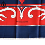 Superbe foulard soie collection La Prévention Routière rare bleu blanc rouge vintage