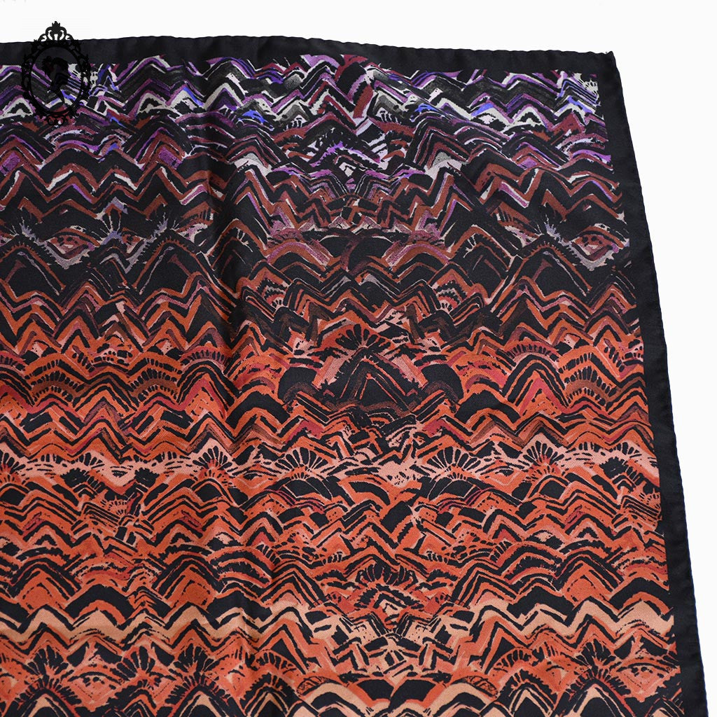 Superbe foulard soie collection Missoni Italie polychrome vintage