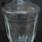 Très élégante carafe forme amphore en verre Laura Lys vintage et chic