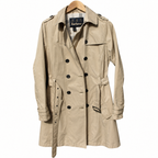 Barbour Tay Tranch beige à doublure tartan – taille 40/42