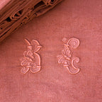 Service de table ancien damassé terracotta – Nappe et 10 serviettes monogrammes BG coton et lin