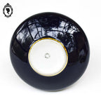 Aiguière saucière vase pot en porcelaine de Limoges bleu cobalt doré