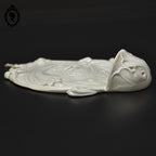 Bénitier Christ Art nouveau en porcelaine blanc HB Choisy ancien