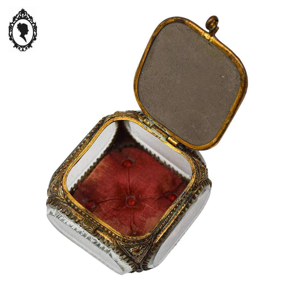 Boite à bijoux coffret 5 verres biseautés Napoléon III Le Caire ancien