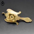 Bougeoir à main rat de cave chimère phénix laiton doré vintage