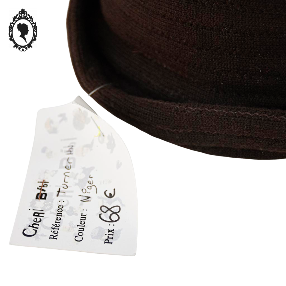 Chapeau marron hiver bonnet forme cloche pour femme NEUF S 55 cm