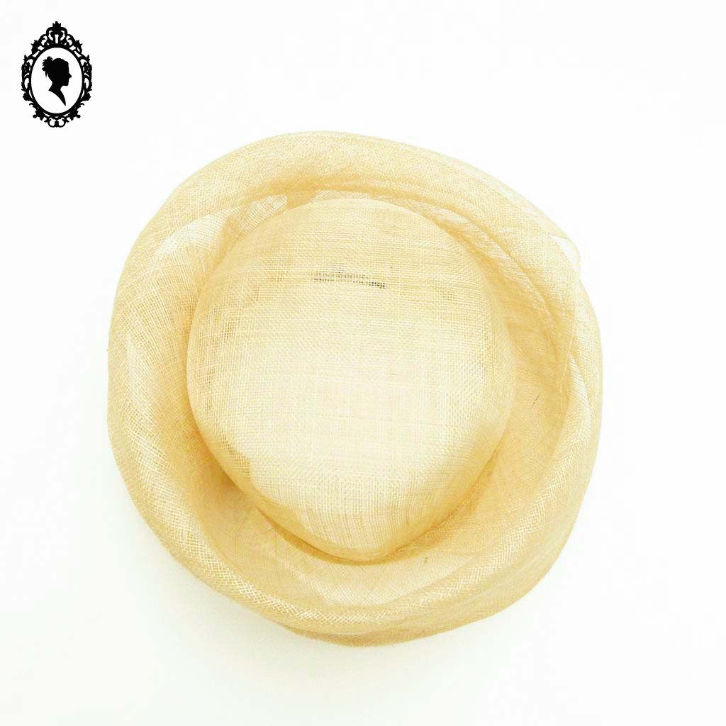 Chic Chapeau femme cérémonie beige clair naturel Joa Nell en sisal NEUF Taille S