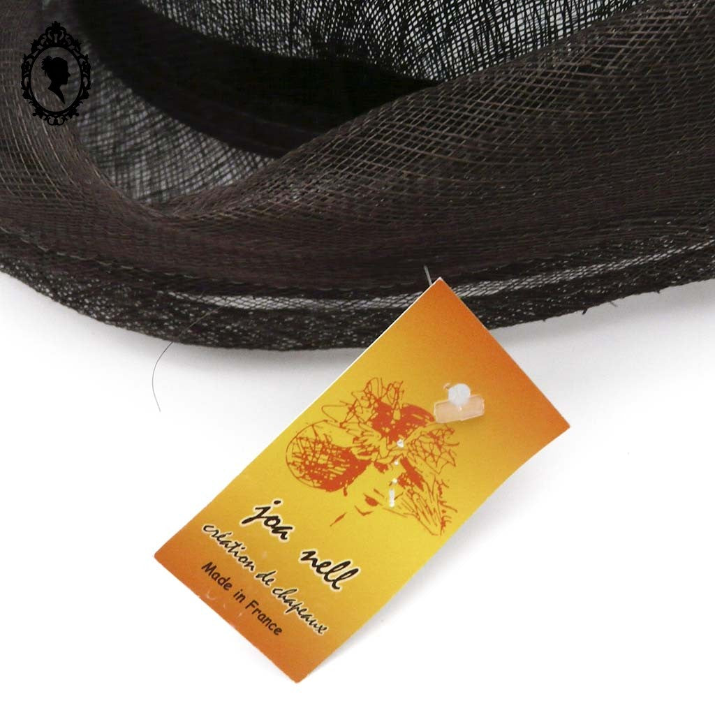 Chic Chapeau femme cérémonie marron Joa Nell en sisal NEUF  Taille S