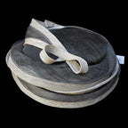 Chapeau femme cérémonie gris JOA NELL sisal paille NEUF Taille S ou 55 cm